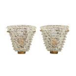 A PAIR OF MURANO STYLE WALL SCONCES