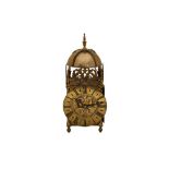 A VICTORIAN BRASS LANTERN CLOCK CIRCA 1890