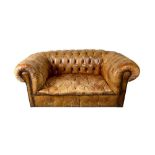 A CHESTERFIELD TWO SEATER SOFA, EARLY 20TH CENTURY