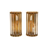 A SET OF FOUR ITALIAN CLEAR GLASS WALL SCONCES