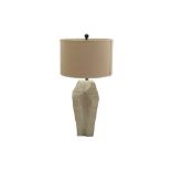 A CONTEMPORARY ABSTRACT PLASTER TABLE LAMP