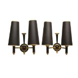 A PAIR OF CONTEMPORARY EMPIRE STYLE WALL LIGHTS