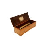 A SWISS FIGURED WALNUT NICOLE FRERES OF GENEVA MUSIC BOX, 1840S