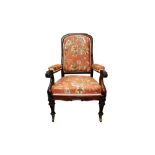 A WILLIAM IV GILLOWS OF LANCASTER ROSEWOOD ARMCHAIR