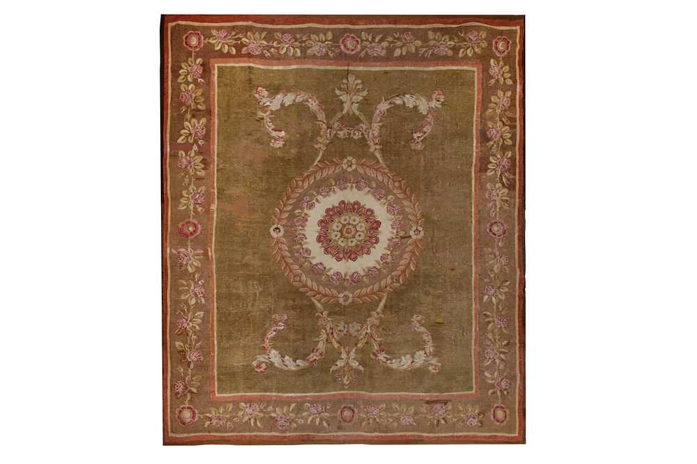 AN EARLY 19TH CENTURY AUBUSSON CARPET, FRANCE