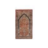 A VERY FINE SILK QUM PRAYER RUG, CENTRAL PERSIA