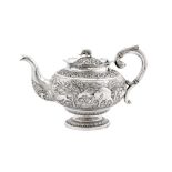 A rare early 20th century Anglo – Indian silver teapot, Karachi circa 1920, marked LM (untraced)