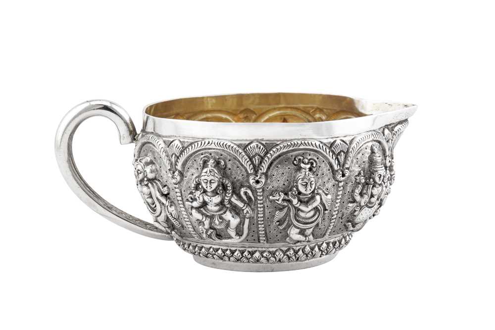 A late 19th century Anglo – Indian silver milk jug, Madras dated 1893 - Image 2 of 3