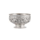 An early 20th century Anglo – Indian silver small footed bowl, Bombay circa 1920