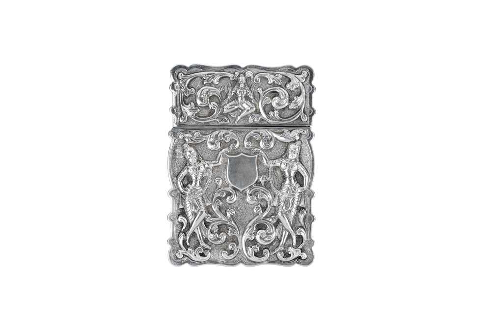 A late 19th / early 20th century Anglo – Indian silver card case, Madras circa 1900