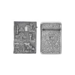 An early 20th century Anglo – Indian unmarked silver card case, Calcutta circa 1910
