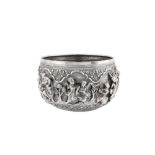 An early 20th century Burmese unmarked silver small bowl, probably Rangoon circa 1910