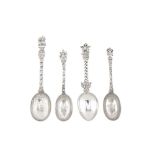 Three late 19th century Anglo - Indian silver spoons, Madras circa 1890 by Peter Orr and Sons