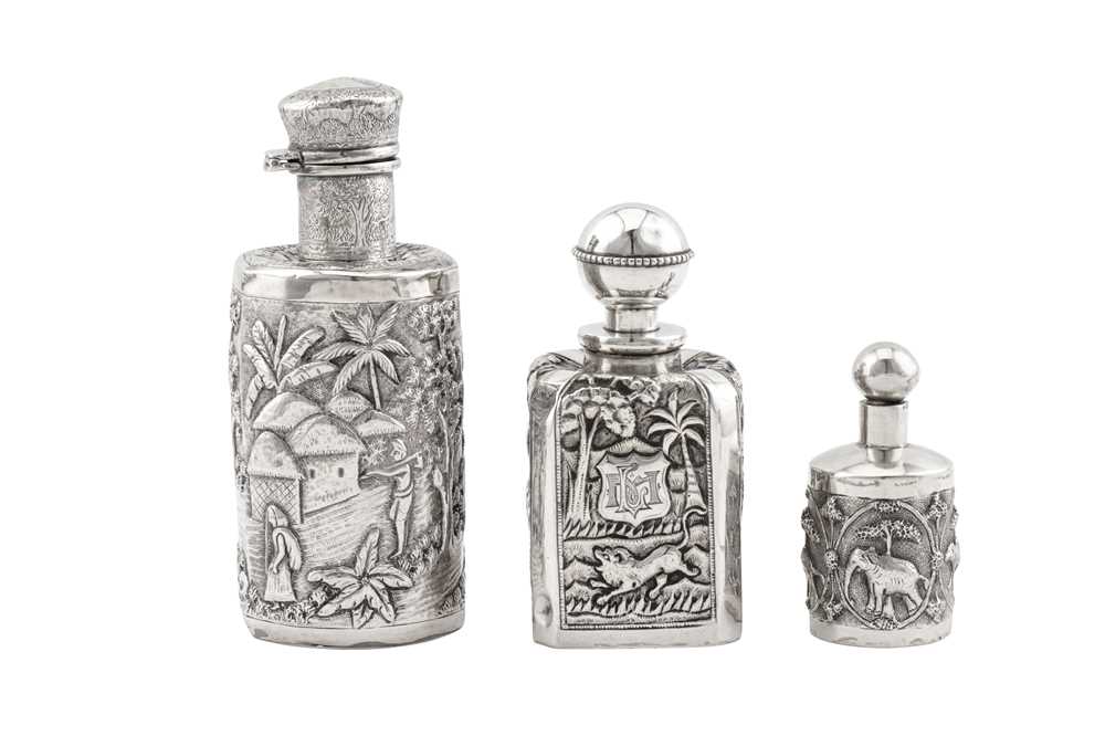 A late 19th century Anglo – Indian silver scent bottle, Calcutta, Bhowanipore circa 1890 by Grish Ch