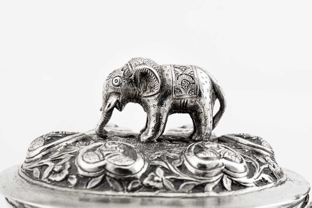 A very rare late 19th century Anglo – Indian silver three-piece tea service, Lucknow circa 1890 - Image 5 of 6