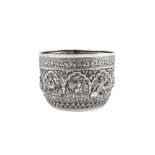 An early 20th century Burmese unmarked silver bowl, Upper Burma (Rakine) circa 1910