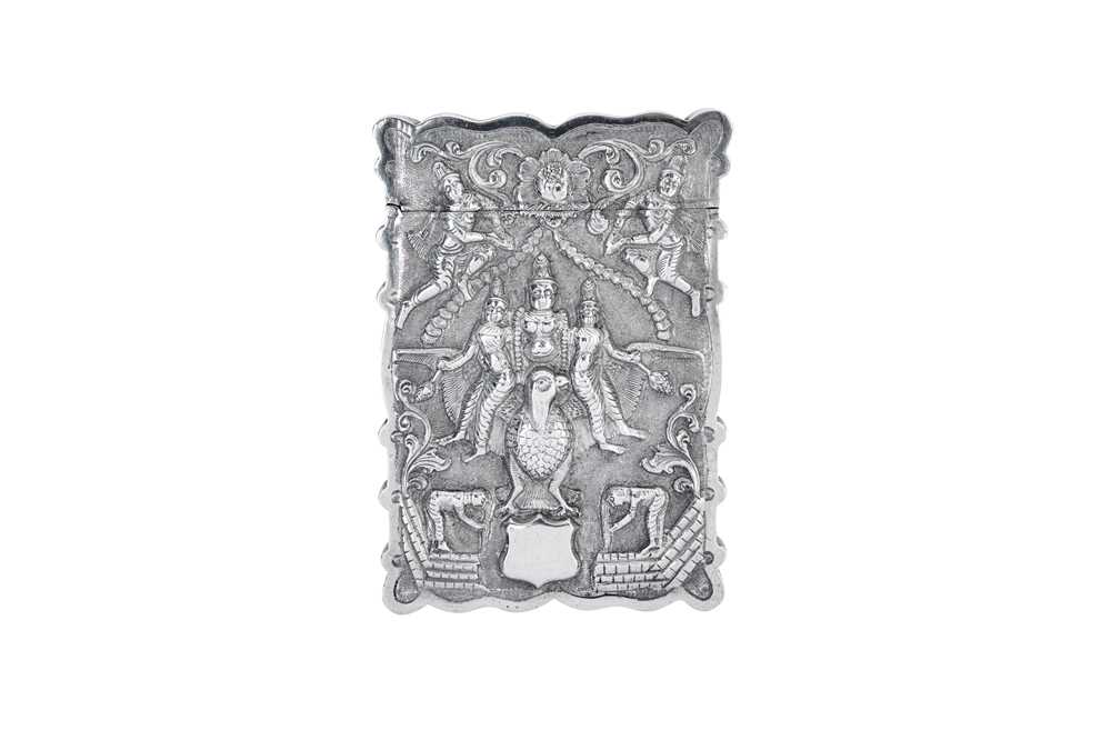 A late 19th / early 20th century Anglo – Indian silver card case, Madras circa 1900