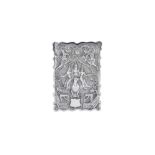 A late 19th / early 20th century Anglo – Indian silver card case, Madras circa 1900