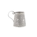 An early 20th century Anglo – Indian unmarked silver christening mug, Kashmir circa 1910
