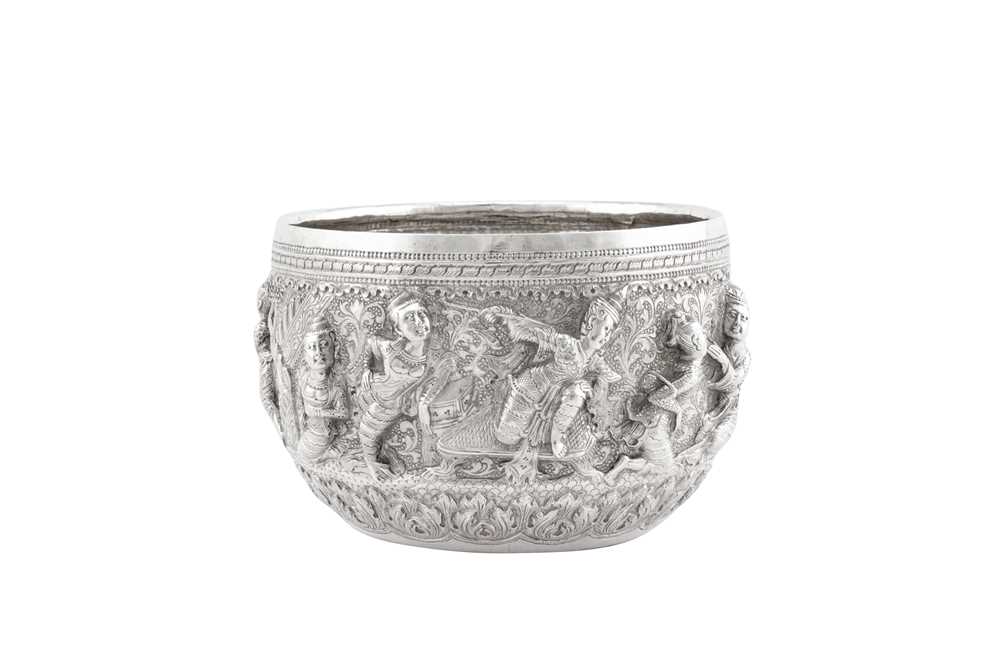 An early 20th century Burmese unmarked silver small bowl, Rangoon circa 1910