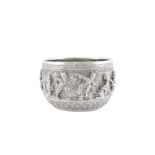 An early 20th century Burmese unmarked silver small bowl, Rangoon circa 1910