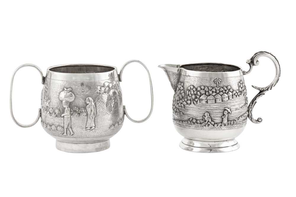 A late 19th / early 20th century Anglo – Indian silver milk jug, Calcutta Bhowanipore circa 1900 by