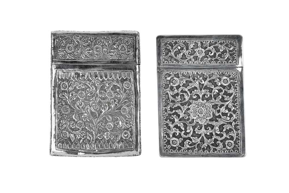 An early 20th century Anglo – Indian silver card case, Lucknow circa 1920 - Image 2 of 2