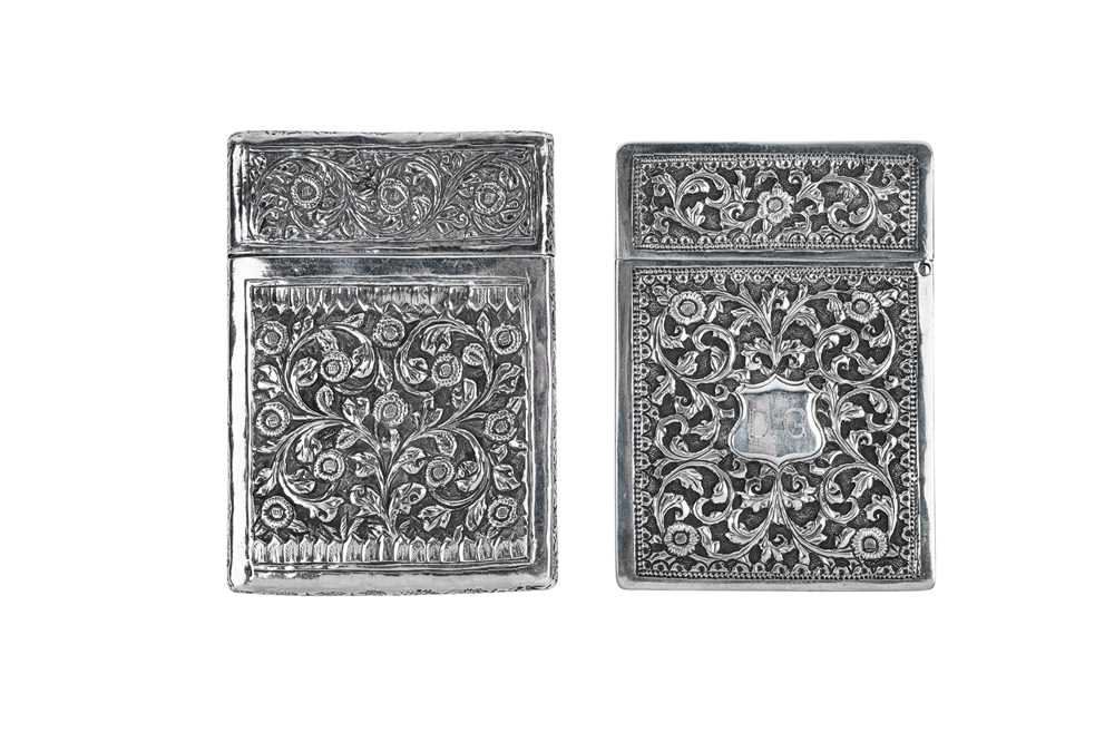 An early 20th century Anglo – Indian silver card case, Lucknow circa 1920