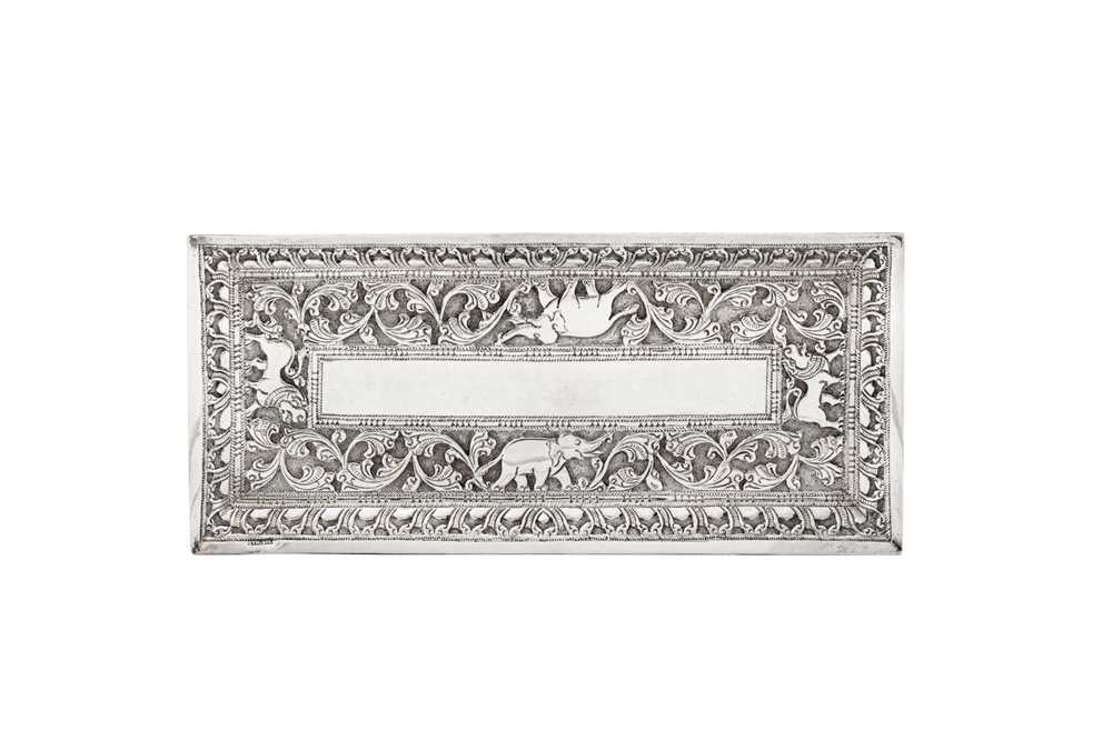 An early to mid-20th century Ceylonese (Sri Lankan) silver small tray, Kandy circa 1920-40