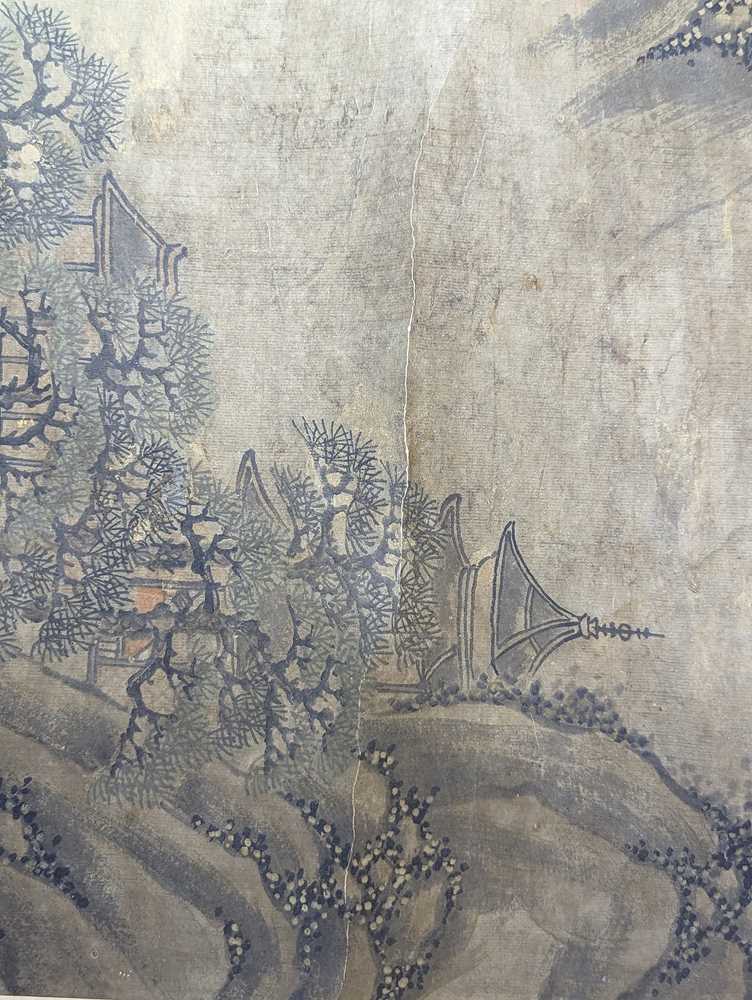 ATTRIBUTED TO WANG YUANKAI Mountain landscape 山水 - Image 16 of 21