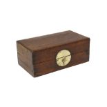 A CHINESE WOOD OPIUM BOX 晚清 木製鴉片盒
