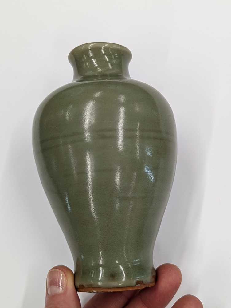 A PAIR OF CHINESE LONGQUAN CELADON VASES, MEIPING - Image 3 of 25