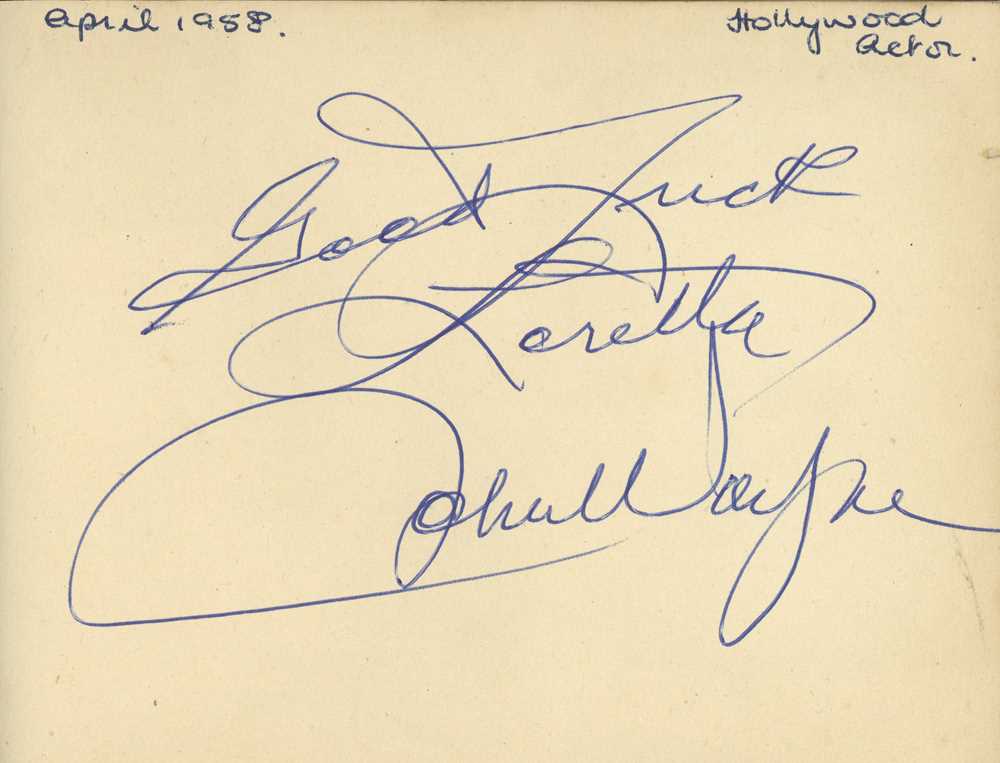 Autograph Albums.- Incl. John Wayne