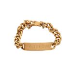 14K GOLD ID CHAIN BRACELET