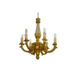 AN ITALIAN CARVED GILTWOOD CHANDELIER, LATE 19TH CENTURY