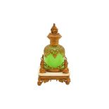 FRENCH PALAIS ROYAL GRAND TOUR GREEN OPALINE SCENT BOTTLE