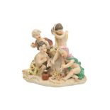 A MEISSEN FIGURAL GROUP EMBLEMATIC OF WINTER