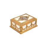 A LATE 19TH CENTURY FRENCH GILT BRONZE-MOUNTED MOTHER OF PEARL 'PALAIS ROYAL' TYPE JEWELLERY CASKET