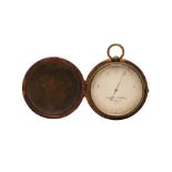 NEGRETTI & ZAMBRA; A CASED POCKET BAROMETER