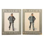 PLAYER'S CIGARETTES SHOWCARDS: NAVY CUT CIGARETTES