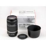 Canon EFS 55-250mm f4-5.6 Image Stablizer Lens.