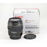 A FAST Canon EF 100mm f2 Portrait Lens.