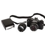 A Olympus OM-2 Spot/Program SLR Camera Outfit