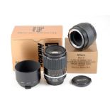 A Manual Focus Micro-Nikkor 105mm f2.8 AiS Lens.