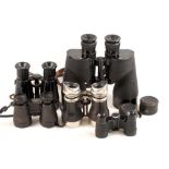 Group of Binoculars including Ex W.D. 7x50 & an Rare Taylor Hobson Zoom Model.