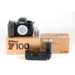 Nikon F100 Professional Film Camera & Battery Pack.