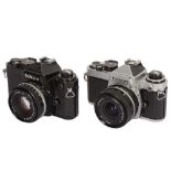 A Pair of Nikon FE SLR Cameras