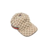 Gucci Beige GG Monogram Baseball Cap - Size L