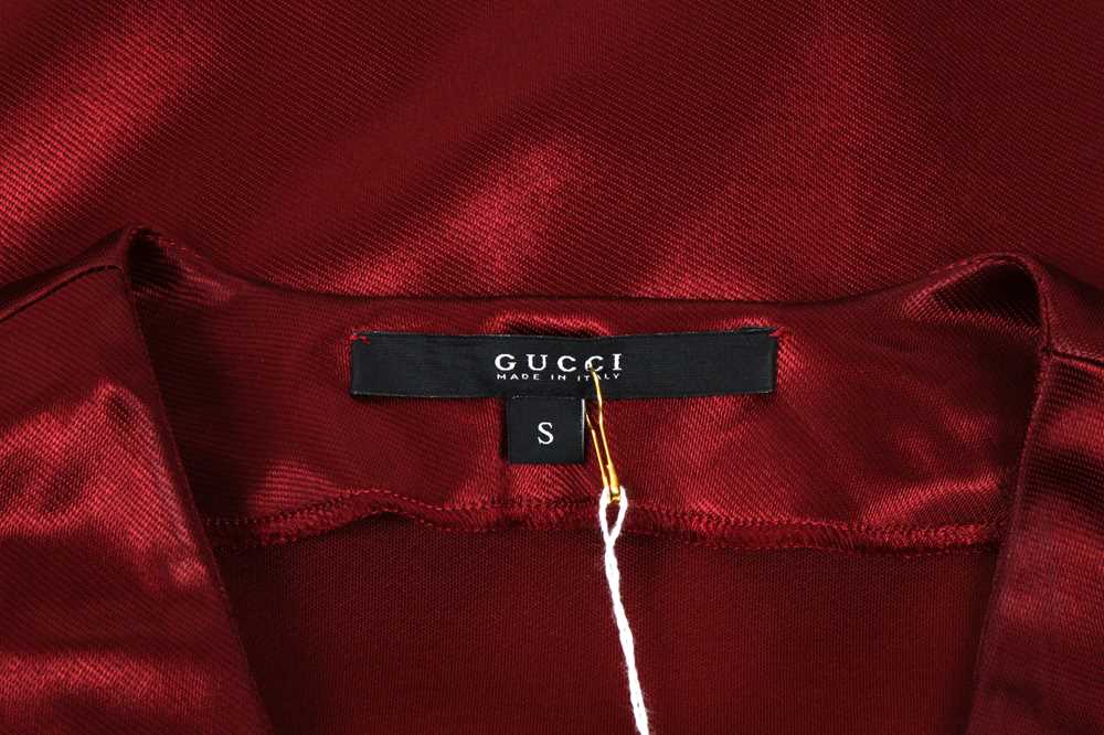 Gucci Wine Satin Short Sleeve Dress - Size S - Image 3 of 3