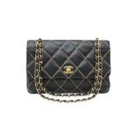 Chanel Black Wild Stitch Surpique Flap Bag